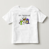 雪だるまとペンギンクリスマス トドラーTシャツ (正面)