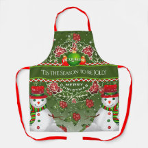 雪だるまとホリーベリーとYOUR NAME on GREEN