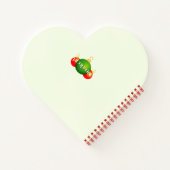 雪だるまとホリーベリーとYOUR NAME on GREEN ノートブック (裏面)