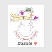 雪だるまとミッテンスクリスマス シール (シート)