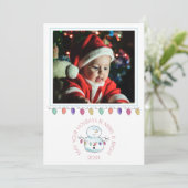 雪だるまとライト(写真あり) シーズンカード (スタンド正面)