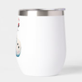 雪だるまとワインクリスマスおもしろいクリスマスギフト (左面)