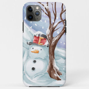 雪だるまと冬の景色 iPhone 11 PRO MAXケース