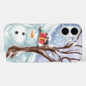 雪だるまと冬の景色 Case-Mate iPhoneケース (裏面 (横))