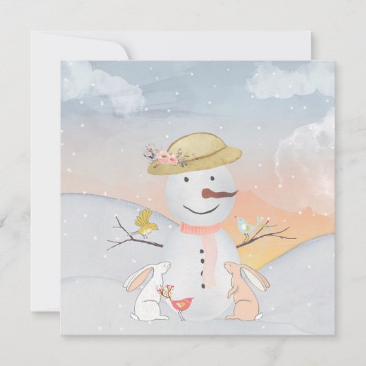 雪だるまと冬の森の仲間たち (正面)