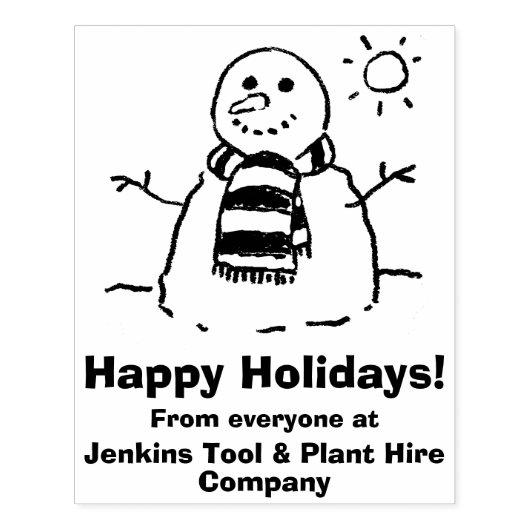 雪だるまと季節のメッセージ！ ラバースタンプ (インプリント)