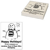 雪だるまと季節のメッセージ! ラバースタンプ (押印)