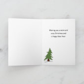 雪だるまと小さな女の子クリスマスカード シーズンカード (内部)