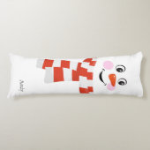 雪だるまと幸せな顔 ボディピロー (正面)