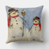 雪だるまと息子 クッション (裏面)