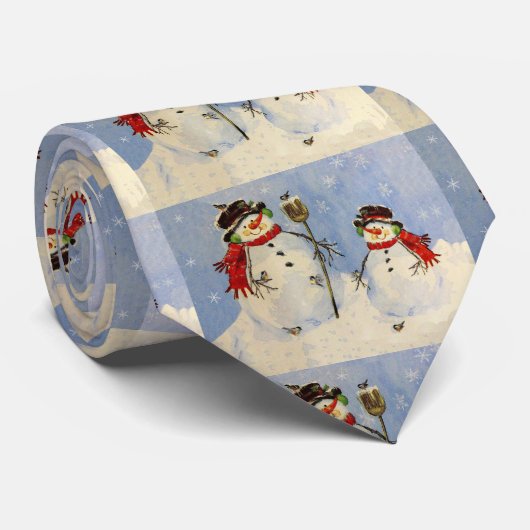 雪だるまと息子 ネクタイ (ロール)