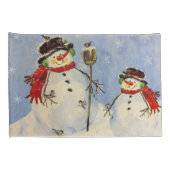 雪だるまと息子 枕カバー (裏面-右)