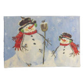 雪だるまと息子 枕カバー (正面右)