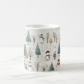 雪だるまと木々 コーヒーマグカップ (中央)