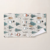 雪だるまと木 バスタオルセット (ハンドタオル)