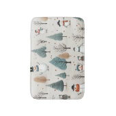 雪だるまと木 バスマット (正面縦)