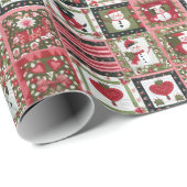 雪だるまと犬の掛け布団 ラッピングペーパー (ロールコーナー)