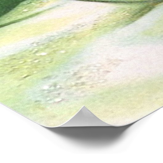 雪だるまと犬 ポスター (角)