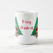 雪だるまと猫のクリスマス コーヒーマグカップ (中央)
