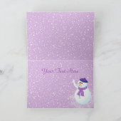 雪だるまと雪片グリーティングカード シーズンカード (内部)