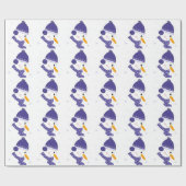 雪だるまと雪片 ラッピングペーパー (フラット)