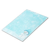 雪だるまと雪片 – 11インチx 8.5インチメモ帳 ノートパッド (アングル)