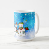 雪だるまと雪 コーヒーマグカップ (正面右)