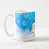 雪だるまと雪 コーヒーマグカップ (左)