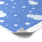 雪だるまと雪 ポスター (角)