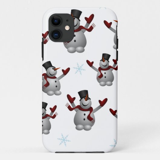 雪だるまと雪 Case-Mate iPhoneケース (裏面)