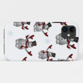 雪だるまと雪 Case-Mate iPhoneケース (裏面(横))