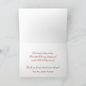 雪だるまと鹿ハッピーホリデーズメールキャリア シーズンカード (内部)