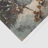 雪だるまと（鳥）ショウジョウコウカンチョウオイル塗装デコパージュ 薄葉紙 (詳細)