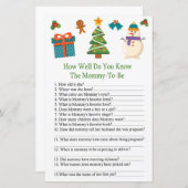 雪だるまどのようにベビーシャワーゲームを知っている (正面/裏面)