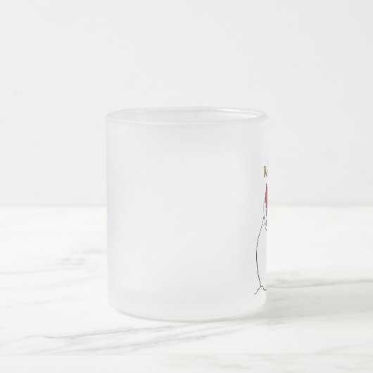 雪だるまによって曇らされるマグ フロストグラスマグカップ (中央)