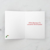 雪だるまのくしゃみのクリスマスのユーモアの挨拶状 シーズンカード (内部)