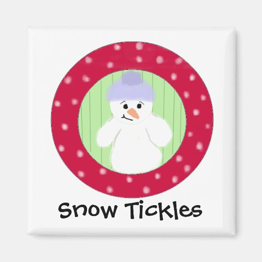 雪だるまのくすぐり マグネット (正面)