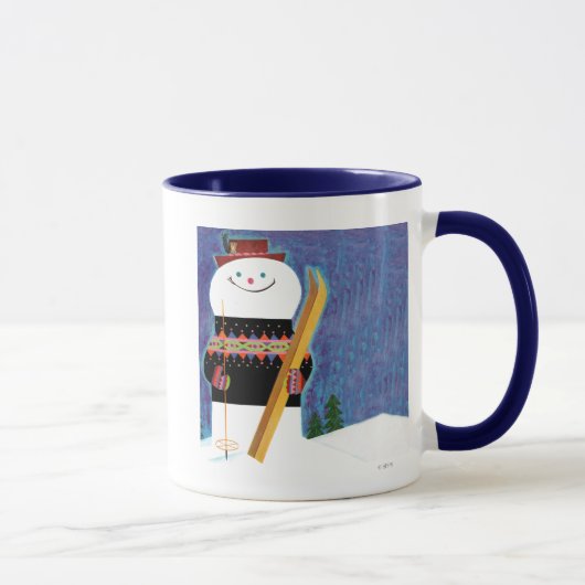 雪だるまのためのスキー マグカップ (右)