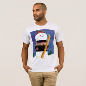 雪だるまのためのスキー Tシャツ (正面フル)