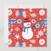 雪だるまのんびり 招待状 (正面)