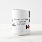 雪だるまのウエイトリフティング コーヒーマグカップ (中央)