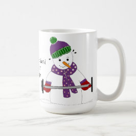 雪だるまのウエイトリフティング コーヒーマグカップ