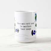 雪だるまのウエイトリフティング コーヒーマグカップ (中央)