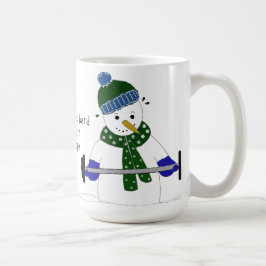 雪だるまのウエイトリフティング コーヒーマグカップ