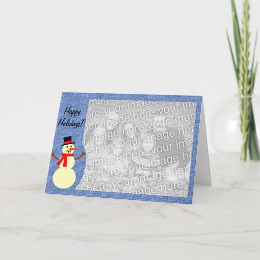 雪だるまのカスタムな写真カード シーズンカード (正面)