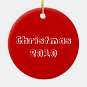 雪だるまのカップル セラミックオーナメント (裏面)