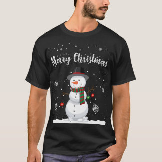 雪だるまのキットのTシャツ|のおもしろいなクリスマスのティー Tシャツ