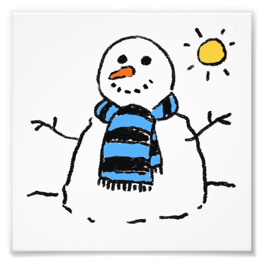 雪だるまのキャラクター フォトプリント            (正面)