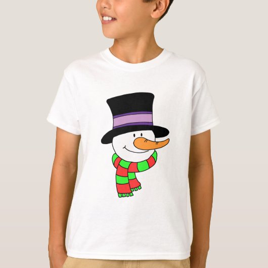 雪だるまのキャラクター Tシャツ (正面)