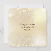 雪だるまのクリスマスの挨拶 シーズンカード (裏面)